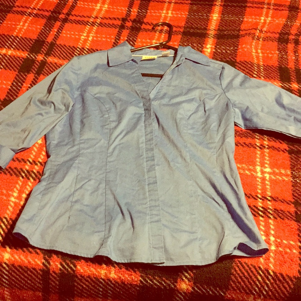 Blue button down shirt